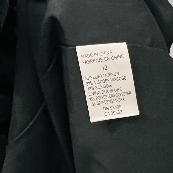 Theory Women's Coat Black Crushed Velvet Front Pockets Button Down Long Sleeve - Picture 8 of 12